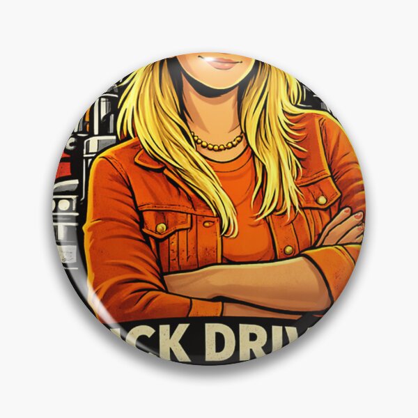 Item preview, Truck Driving Queen  Female Trucker Retro Sunset designed and sold by Nenad Lazarevic.