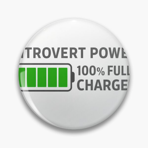 Item preview, Introvert Power: 100% Fully Charged designed and sold by GLOW DOODLE STUDIO.