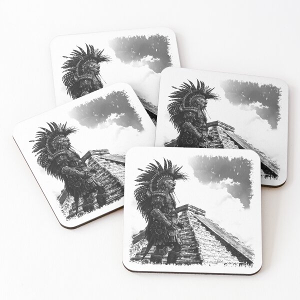 Item preview, Ancient Warrior and Pyramid Black and White Historical Illustration designed and sold by inkoutninja.