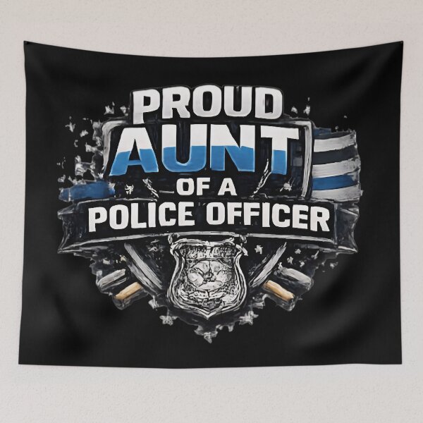 Item preview, Proud Aunt of a Police Officer - Thin Blue Line Badge designed and sold by DrukNaStyl.