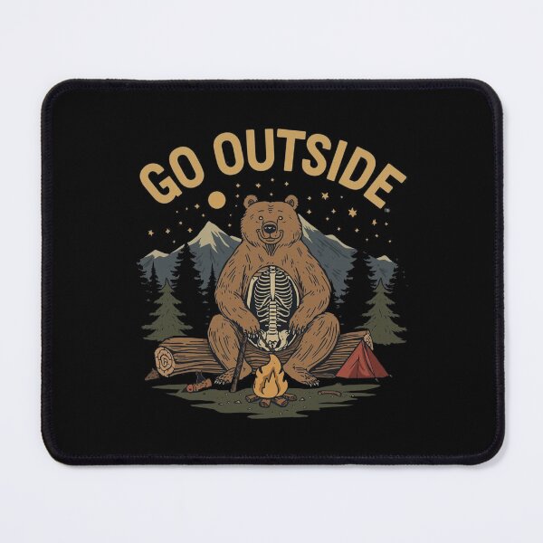 Item preview, Go Outside – Bear with Skeleton Illustration designed and sold by orladevyart.