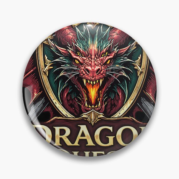 Item preview, Epic Red Dragon Quest Fantasy Shield And Swords Emblem designed and sold by Nenad Lazarevic.