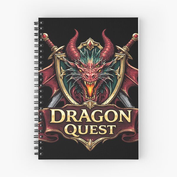 Item preview, Epic Red Dragon Quest Fantasy Shield And Swords Emblem designed and sold by Nenad Lazarevic.