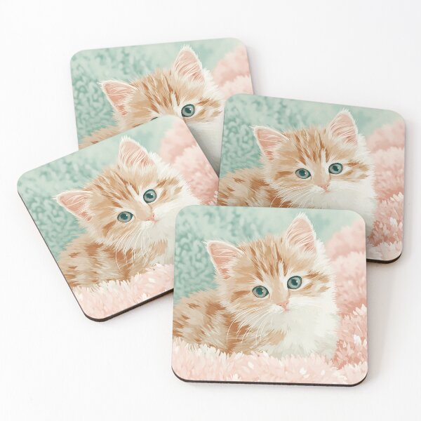 Item preview, Cute Kitten Illustration – Adorable Cat Art designed and sold by BobaBunny76.