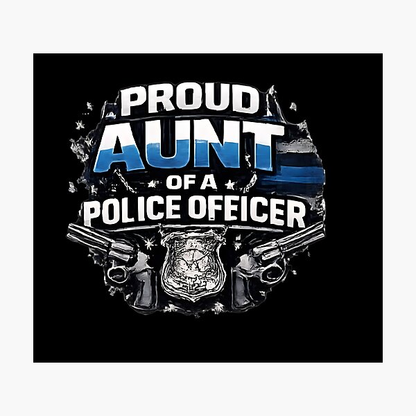 Item preview, Proud Aunt of a Police Officer - Thin Blue Line Badge designed and sold by DrukNaStyl.