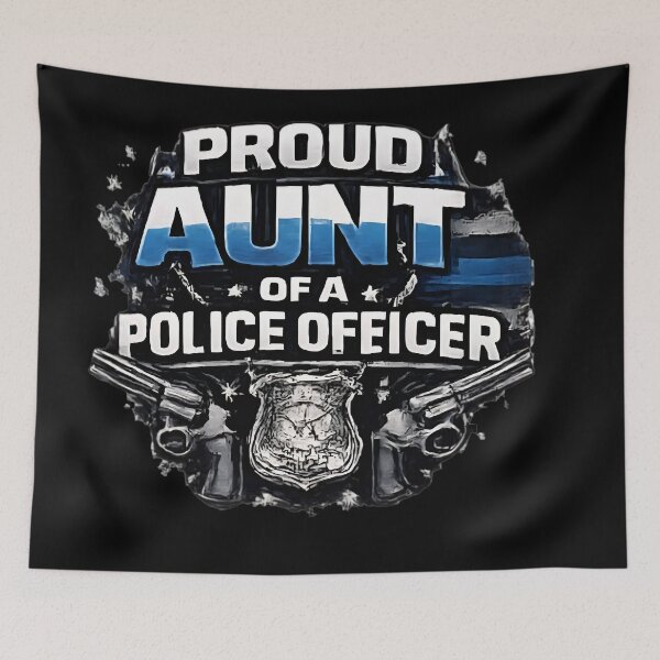 Item preview, Proud Aunt of a Police Officer - Thin Blue Line Badge designed and sold by DrukNaStyl.