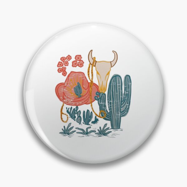 Item preview, Vintage Western Desert Aesthetic — Retro Cowboy Hat and Cactus Illustration designed and sold by Colorful-Garden.