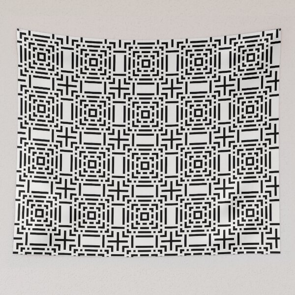 Item preview, Geometric Monochrome Pattern ADG P25.P01.072 designed and sold by Space & Care - Art Deco GeoMetrica.
