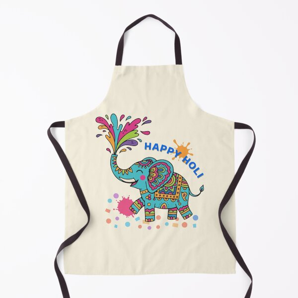 Item preview, Happy Holi Elephant – Colorful Indian Festival of Colors Cute Folk Art Design designed and sold by CHANCHANAI.