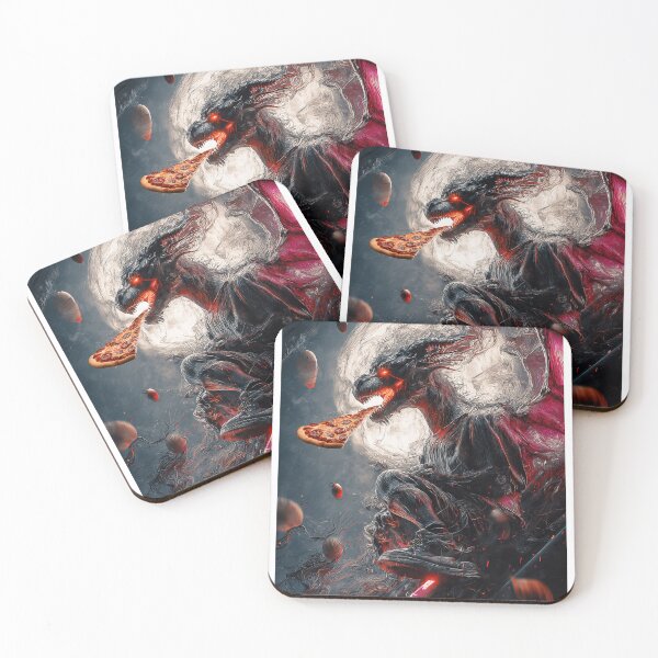 Item preview, Infernal Pizza Dragon – Dark Fantasy Surreal Beast Art designed and sold by Grafititee.