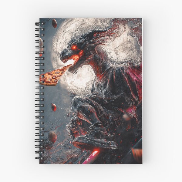 Item preview, Infernal Pizza Dragon – Dark Fantasy Surreal Beast Art designed and sold by Grafititee.