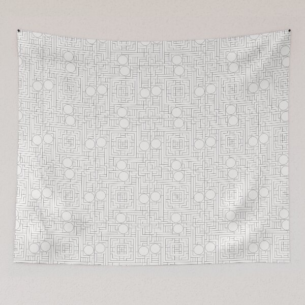 Item preview, Geometric Monochrome Pattern ADG P25.P01.074 designed and sold by Space & Care - Art Deco GeoMetrica.