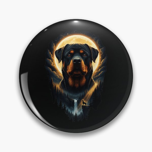 Item preview, Rottweiler Moon Dog Lover Pet Owner designed and sold by SanTiOmal.
