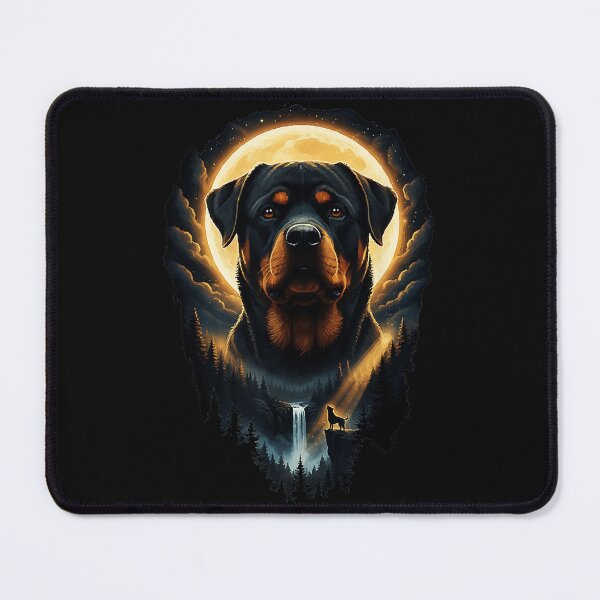Item preview, Rottweiler Moon Dog Lover Pet Owner designed and sold by SanTiOmal.