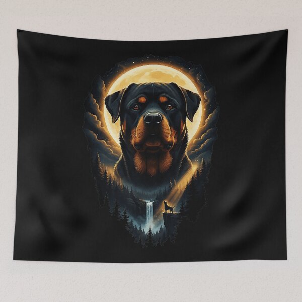 Item preview, Rottweiler Moon Dog Lover Pet Owner designed and sold by SanTiOmal.