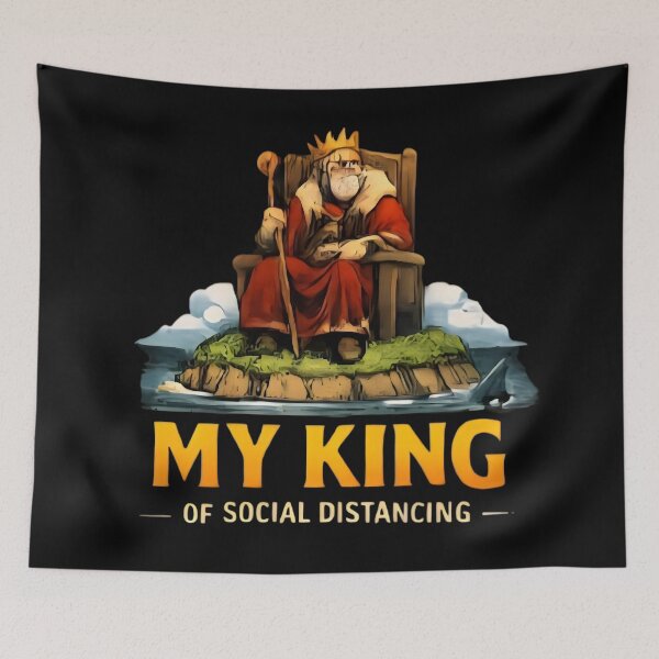 Item preview, King of Social Distancing - Funny Introvert Aesthetic designed and sold by DrukNaStyl.