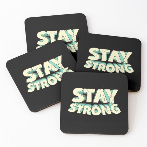 Item preview, Stay Strong Cracked 3D Typography Motivational Poster for Resilience & Mindset Growth designed and sold by Bright Nest Studio.