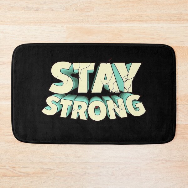 Item preview, Stay Strong Cracked 3D Typography Motivational Poster for Resilience & Mindset Growth designed and sold by Bright Nest Studio.