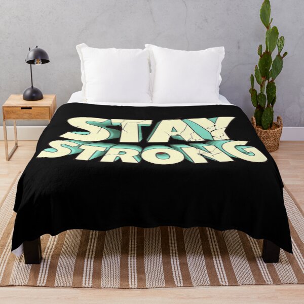 Item preview, Stay Strong Cracked 3D Typography Motivational Poster for Resilience & Mindset Growth designed and sold by Bright Nest Studio.