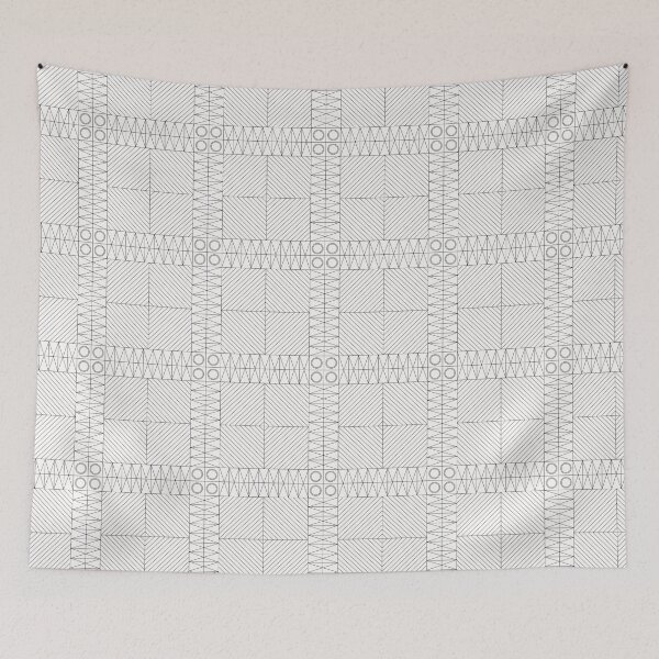 Item preview, Geometric Monochrome Pattern ADG P25.P01.075 designed and sold by Space & Care - Art Deco GeoMetrica.