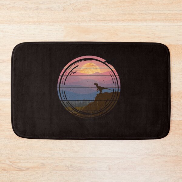 Item preview, Jurassic T Rex Sunset Blue Velociraptor CityScape  designed and sold by FlirtyDigital.