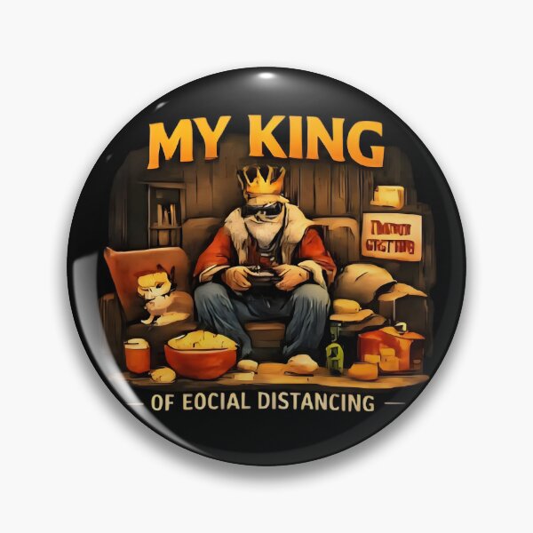 Item preview, King of Social Distancing - Funny Introvert Aesthetic designed and sold by DrukNaStyl.