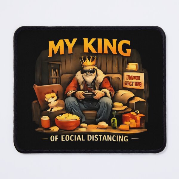 Item preview, King of Social Distancing - Funny Introvert Aesthetic designed and sold by DrukNaStyl.