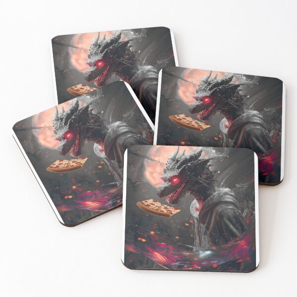 Item preview, Infernal Pizza Dragon – Dark Fantasy Surreal Beast Art designed and sold by Grafititee.