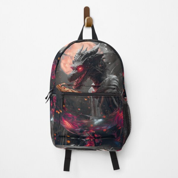 Item preview, Infernal Pizza Dragon – Dark Fantasy Surreal Beast Art designed and sold by Grafititee.