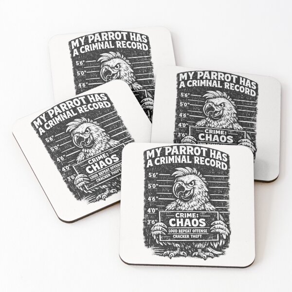 Item preview, My Parrot Has A Criminal Record Funny Parrot Owner Pet Bird Lover designed and sold by Pawsome Quotes.