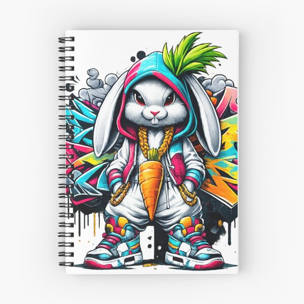 Item preview, Street Bunny Graffiti – Cool Hip Hop Rabbit Design designed and sold by Tinosshop.