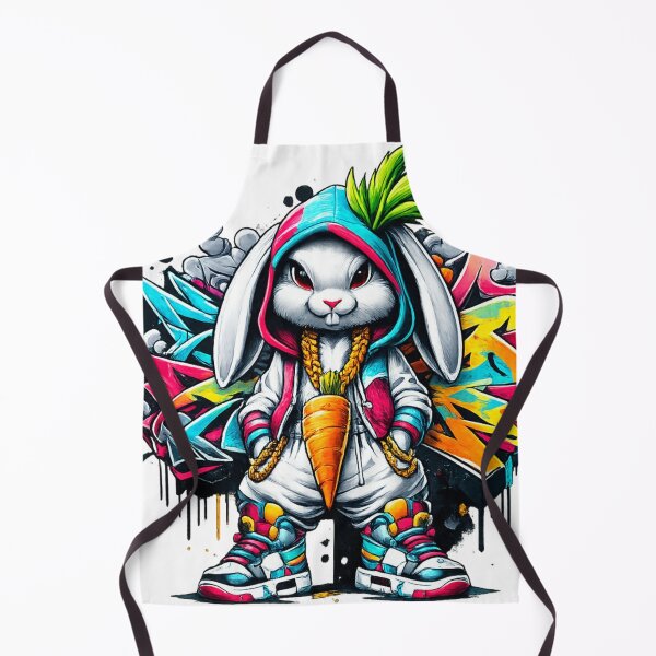 Item preview, Street Bunny Graffiti – Cool Hip Hop Rabbit Design designed and sold by Tinosshop.