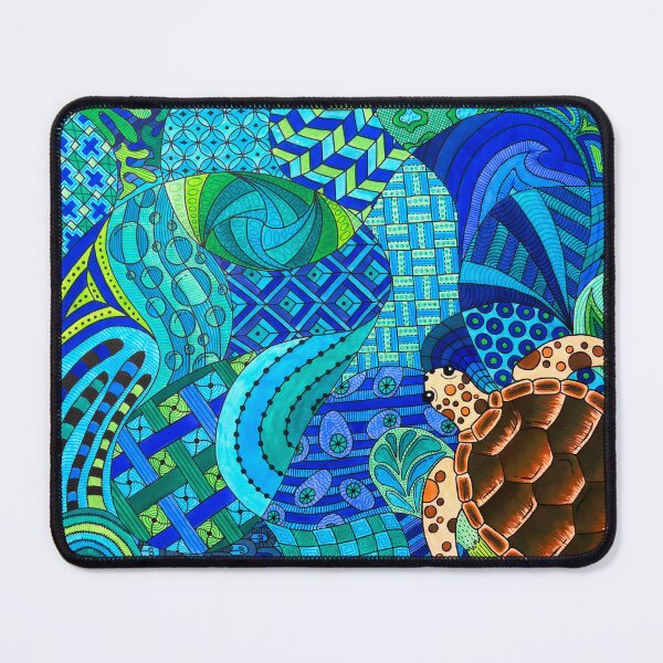 Item preview, Turtle swimming through ocean coloured patterns. designed and sold by Sky24Designs.