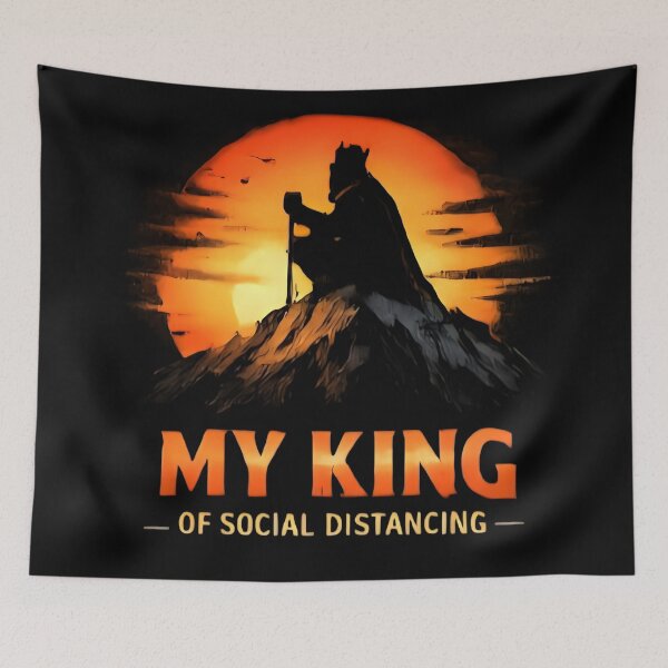 Item preview, King of Social Distancing - Funny Introvert Aesthetic designed and sold by DrukNaStyl.