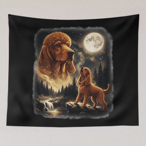 Item preview, Poodle Dog Lover Moon Spirit Companion designed and sold by SanTiOmal.