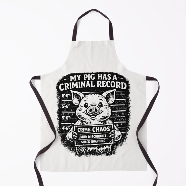 Item preview, My Pig Has A Criminal Record Funny Pig Owner Farm Animal Humor designed and sold by Pawsome Quotes.