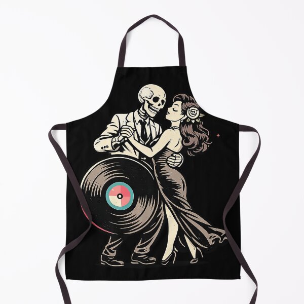 Item preview, Skeleton Couple Dancing with Vinyl Record – Vintage Gothic Music Love Art designed and sold by Ramkumar2025.