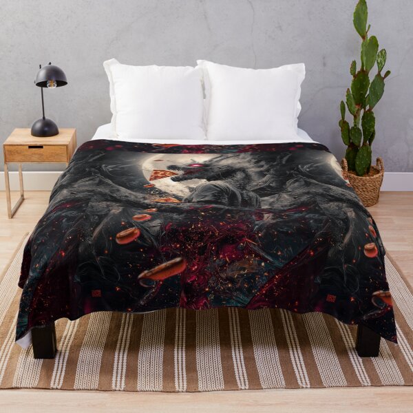 Item preview, Infernal Pizza Dragon – Dark Fantasy Surreal Beast Art designed and sold by Grafititee.