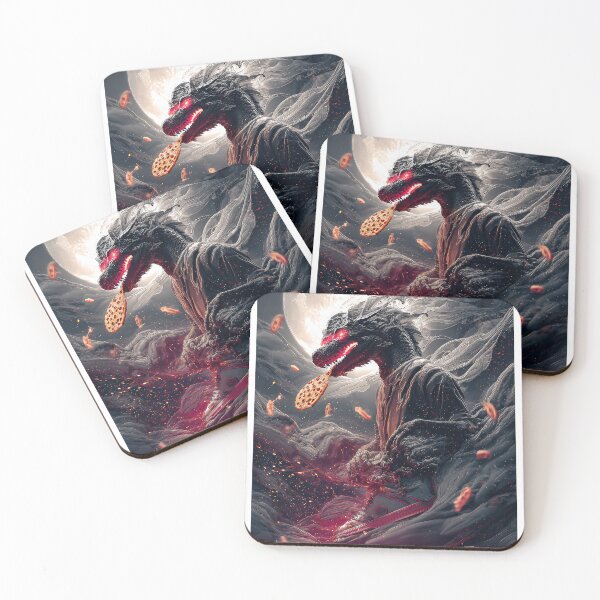 Item preview, Infernal Pizza Dragon – Dark Fantasy Surreal Beast Art designed and sold by Grafititee.