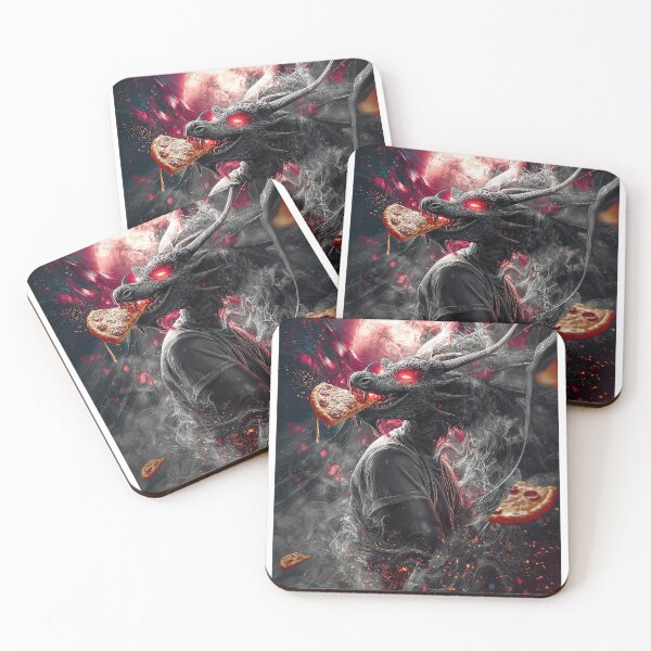 Item preview, Infernal Pizza Dragon – Dark Fantasy Surreal Beast Art designed and sold by Grafititee.