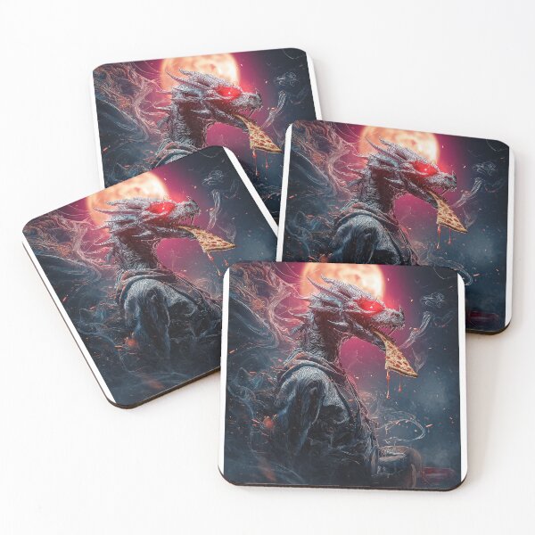 Item preview, Infernal Pizza Dragon – Dark Fantasy Surreal Beast Art designed and sold by Grafititee.