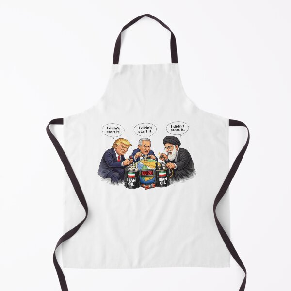 Item preview, Stop the Oil War – USA Israel Iran Political Satire Cartoon designed and sold by Bocianessco.