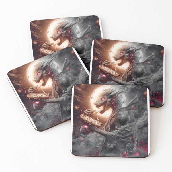 Item preview, Infernal Pizza Dragon – Dark Fantasy Surreal Beast Art designed and sold by Grafititee.