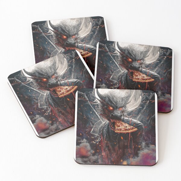 Item preview, Infernal Pizza Dragon – Dark Fantasy Surreal Beast Art designed and sold by Grafititee.