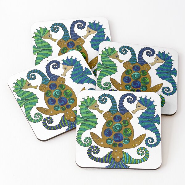 Item preview, Turtle Seahorse Ocean Patterns designed and sold by Sky24Designs.