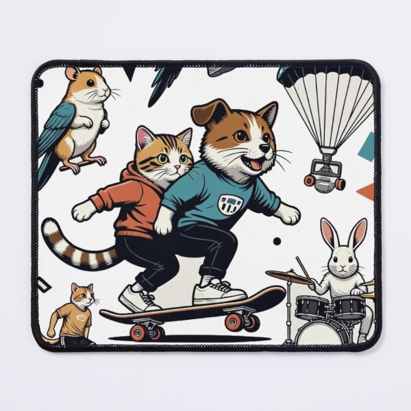 Item preview, Crazy Pet Hobby Mashup - Funny Animals Sports and Music Collage designed and sold by GenZFashion000.