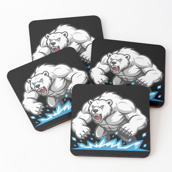 Item preview, Muscular Polar Bear Mascot Gym designed and sold by PixelStudioBe.