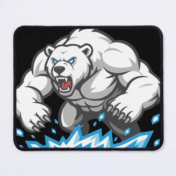 Item preview, Muscular Polar Bear Mascot Gym designed and sold by PixelStudioBe.