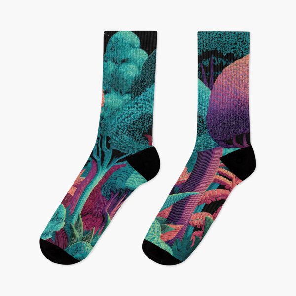 Item preview, Psychedelic Neon Jungle Forest designed and sold by LuminousFoundry.