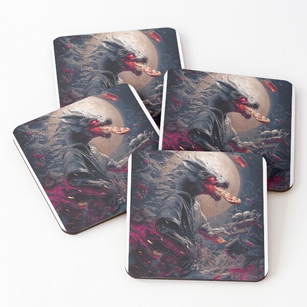 Item preview, Infernal Pizza Dragon – Dark Fantasy Surreal Beast Art designed and sold by Grafititee.